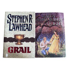 Fantasy Paperback Books Set of 2 Books Grail 1997 & Witchlight 1996 Hardback